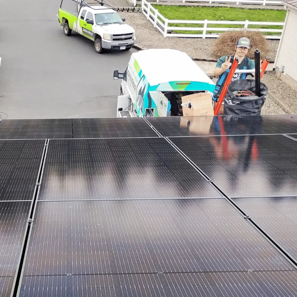 Green Ridge Solar Installing Black on Black Solar Panels on Roof